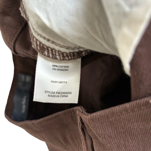 Indigo Rising Women’s Brown Raw Hemline Mid Rise Relaxed Bootcut Jeans Size 27 - Picture 6 of 9